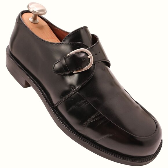 Cole Haan Other - Cole Haan Mens 10D Black Leather Monk Strap Loafers Buckle Dress Shoes Slip-ons